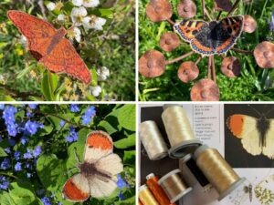 Machine Embroidered Butterflies
